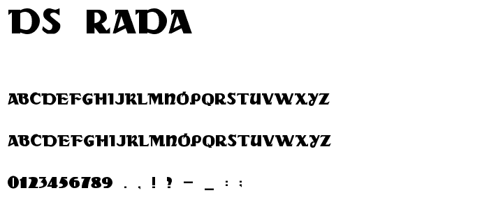 DS Rada font